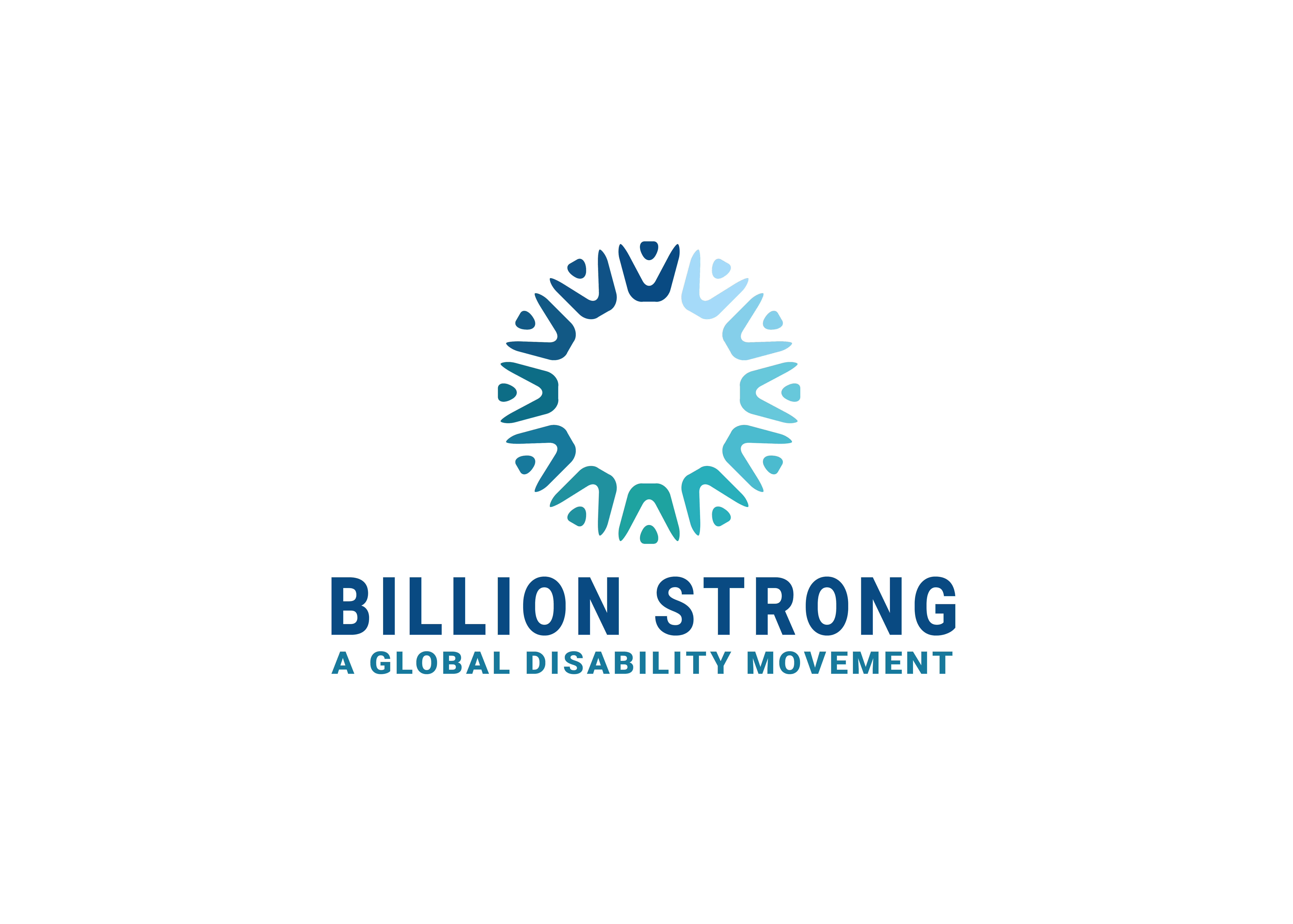 Billion Strong Logo mit Text "A Global Disability Movement"